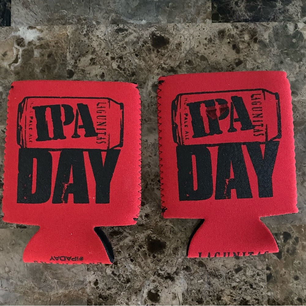 New, Lagunitas Craft Beer Coozie/Koozie, Lot of 2- BOTTLE Size, Red